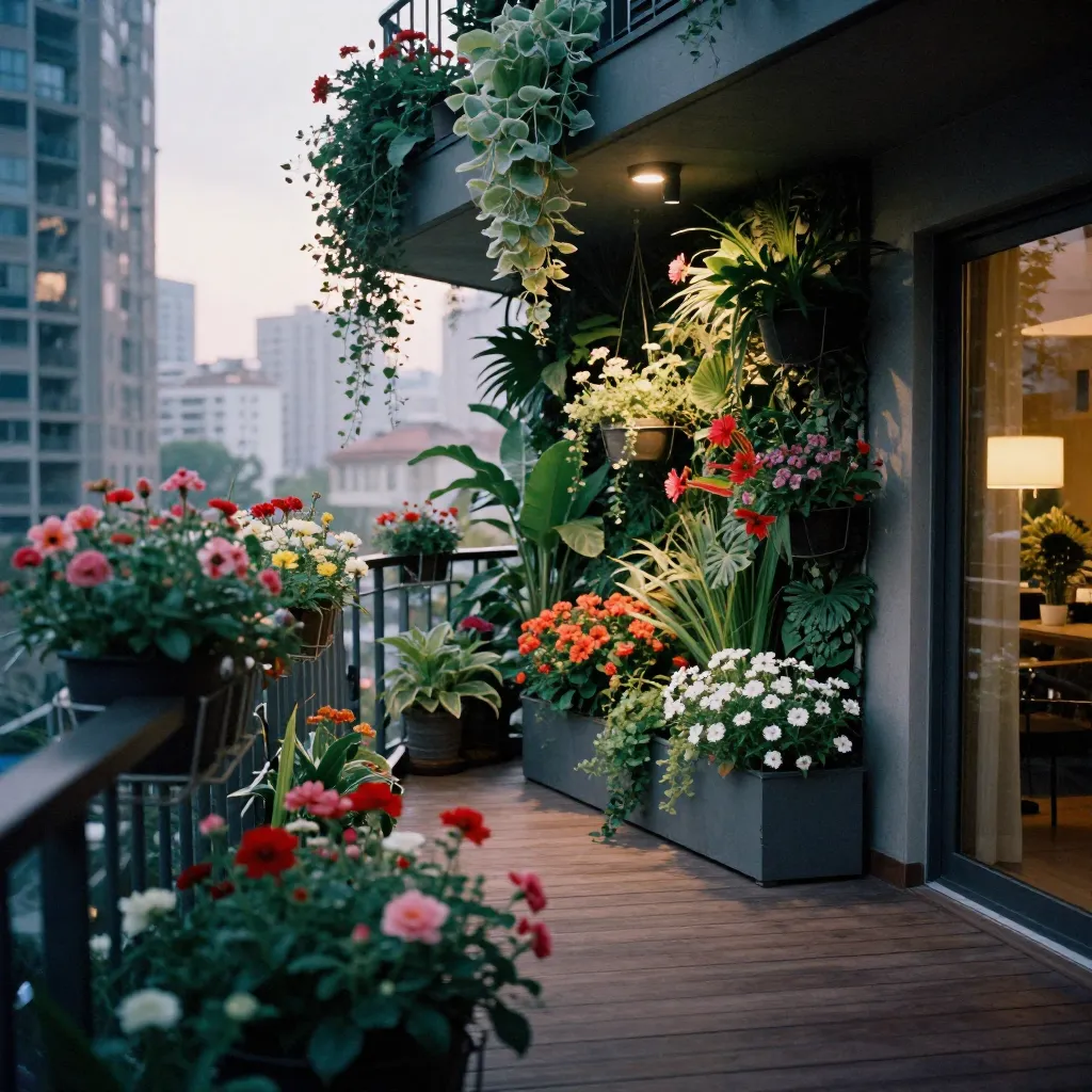 Modern flower bed arrangement